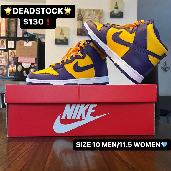 Nike Dunk High Lakers☀️ (DEADSTOCK) - Picture 1 of 4